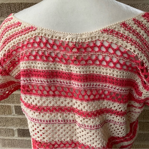 Free People We the Free Crochet Peach Crop Top Size Medium - Picture 5 of 11